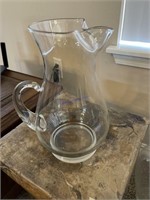 Glass orange juice pitcher