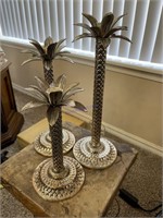 Three Palm tree candleholders