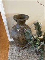 Large decorative vase on stand