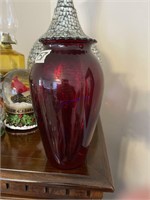 Ruby red vase