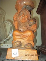 Hand Geschnitzt Holz Carved Figure & Carved Salty