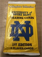 The University of Notre Dame trading cards