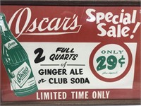 Oscars club soda advertising sign