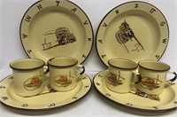 Monterey western wear metal plates and cups