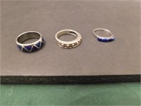 Rings, sterling and stones