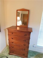 Maple Dresser & Mirror