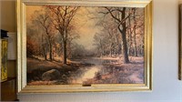 “OCTOBER MORN” R.WOOD FRANED PAINTING