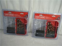 2 sets (28 total) new Craftsman 14-pc drill bits