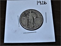 1926 F-VF Grade Standing Liberty Quarter Dollar