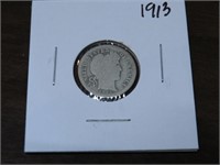 1913 Barber Dime VG Plus Grade