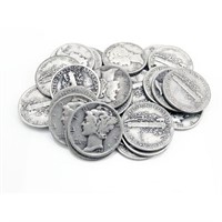 20 pcs Mercury Dimes - 90% Silver