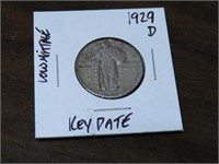 1929d KEY DATE Standing Liberty Quarter Dollar