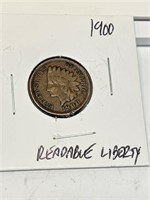 1900 Readable Liberty Indian Head Cent
