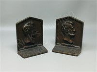 Pair- cast metal Abe Lincoln book ends-5" tall