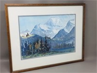 Watercolor "Mountain Lake" by Phyllis Jeffery