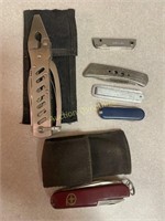 Five Pocket Knives & Multi Tool