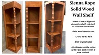 Sienna Rope Solid Wood Wall Shelf
