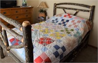 Rustic Handmade Hickory Bed