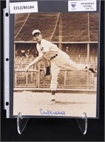 CARL HUBBELL AUTOGRAPHED PHOTO