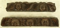 PAIR OF 19th C. SPANISH CARVED ANGEL WALL ELEMENTS
