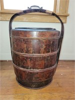 Antique Fir Basket From Zhejiang