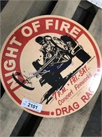 Night of fire tin sign, 14"