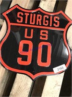 Sturgis tin sign, 15.5x15.5