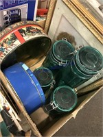 Anything jars, tins, framed picture