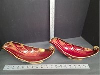 2 Piece Carlton Ware Rouge Royale