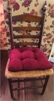 LADDER BACK CHAIR WITH WOVEN SEAT - 6 TIMES BID