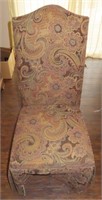 PAIR DEACON STYLE UPHOLSTERED CHAIRS