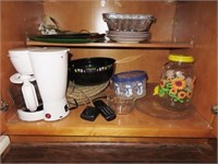 GROUPING: COFFEE MAKER, CHARGERS, ETC.