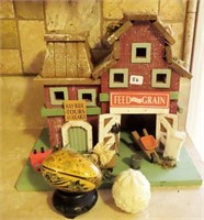 "FEED AND GRAIN" BUILDING AND DECORATIVE EGGS