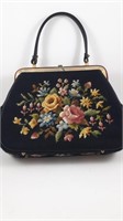 ANTIQUE Floral Stitchted WOMAN'S PURSE Handbag