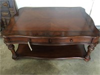 Wood Coffee Table 4-Drawer 51x37x22H