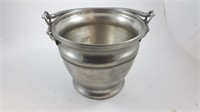 HAND-MADE PEWTER FLOWER POT ICE BUCKET Faces