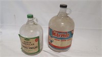 ANTIQUE VINTAGE CANADIAN GLASS JUGS ADVERTISING
