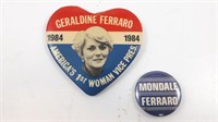 RARE 1984 US PRESIDENTIAL PINS Ferraro Mondale