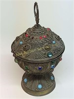 Ottoman Islamic Jeweled Filigree Vessel