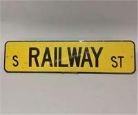 Vintage Metal S Railway Street Sign