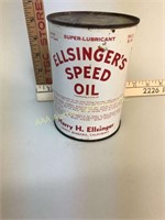 Full Harry S. Ellsinger Speed Oil 1 Quart Can