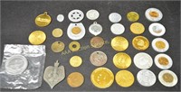 30 Vintage Tokens & Medals