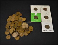 Lot of 100 US Lincoln Wheat Cents