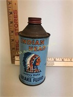 Indian Head Brake Fluid Cone Top Can