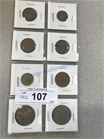 8 foreign coins