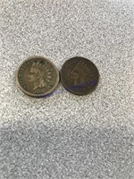 1860 & 1902 Indian head penney