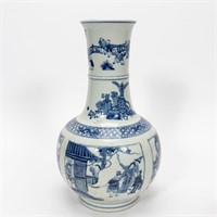 CHINESE, TIANQIUPING BLUE & WHITE PORCELAIN VASE