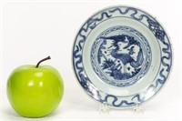 17TH C. CHINESE BLUE & WHITE SHIPWRECK DISH, MOOG