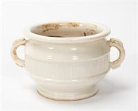 CHINESE QING STYLE CREAM PORCELAIN CENSER, MARKED