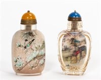 TWO, 20TH C. CHINESE INSIDE-PAINTED SNUFF BOTTLES